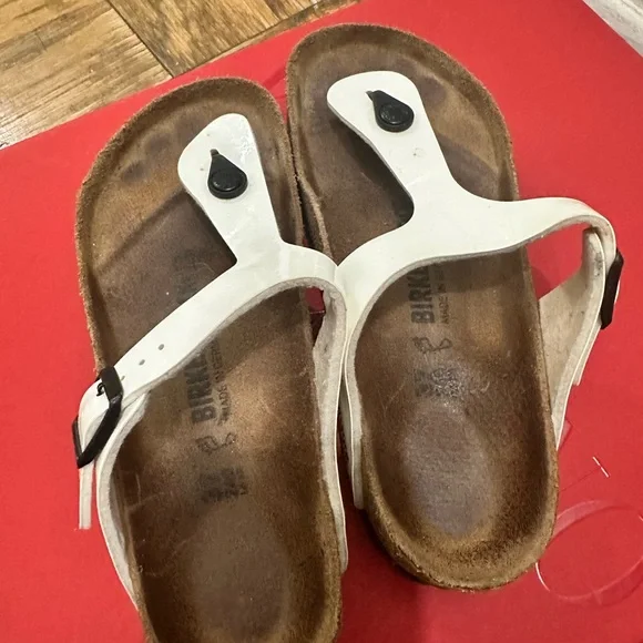 Birkenstock White Thong Sandals - Picture 2 of 4